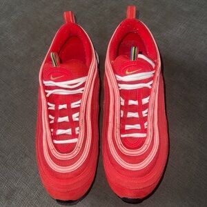Nike Air Max 97 QS Olympic Rings Red Suede Mens Size 12 C13708-600 2019